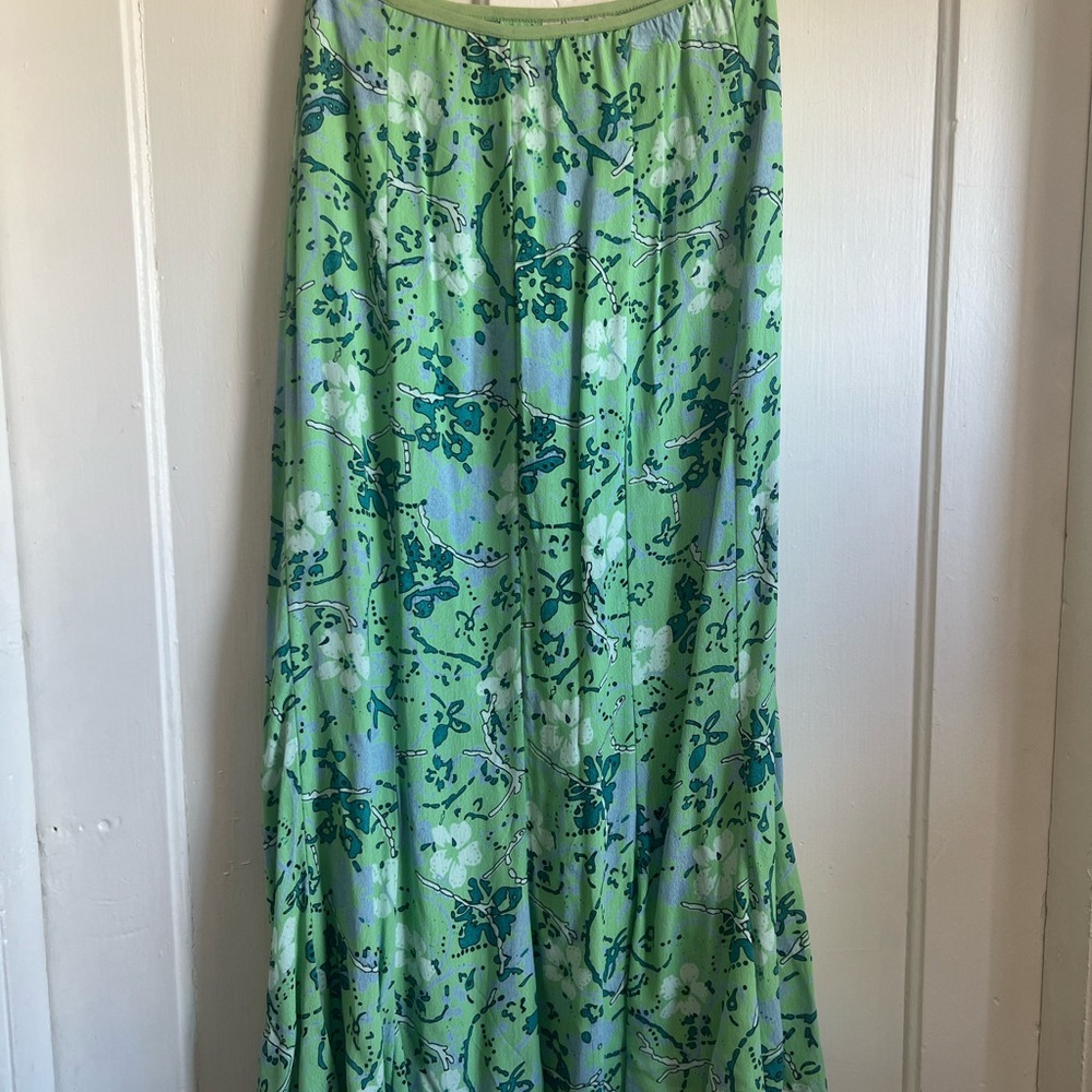 Y2K floral abstract skirt